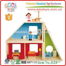 Best Sell Modern Dreamhouse Wooden Babies Doll Cottage w/ Furniture Set